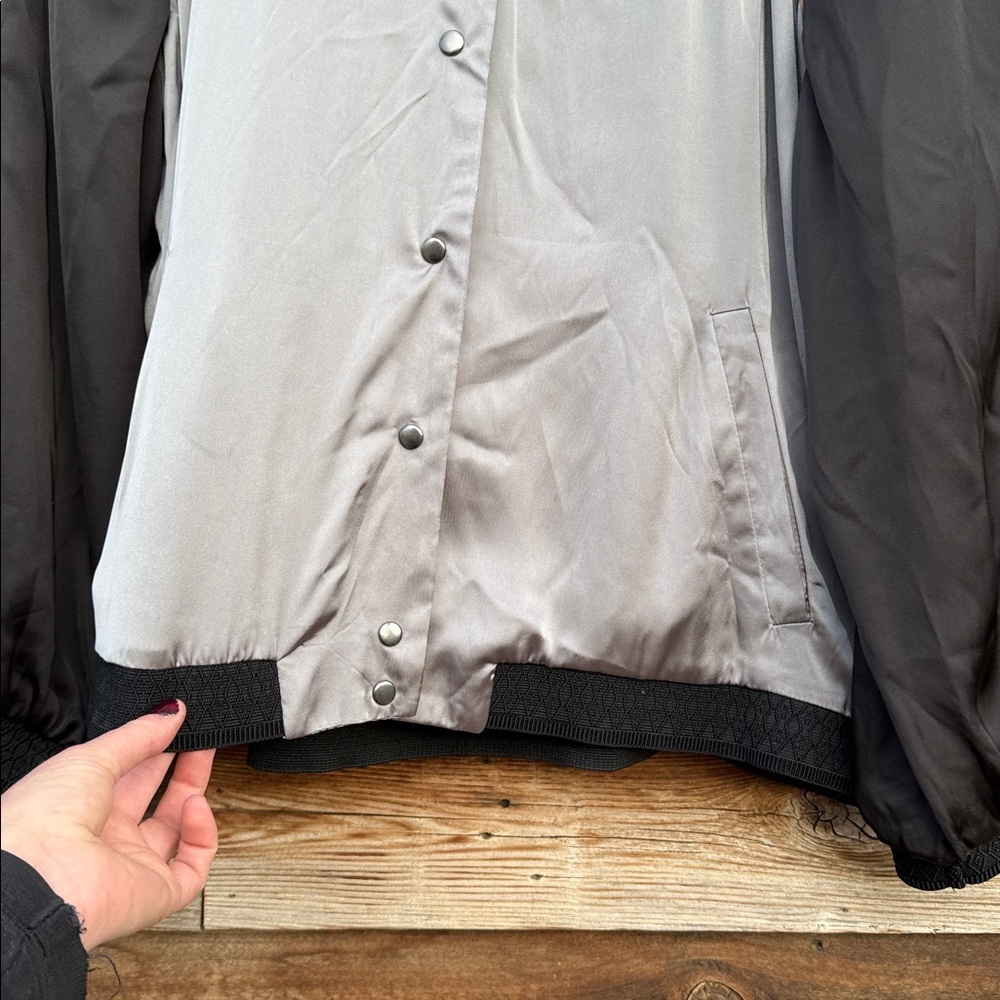 Melissa McCarthy Seven7 reversible bomber jacket cactus embroidery "La Vida" - Picture 3 of 7